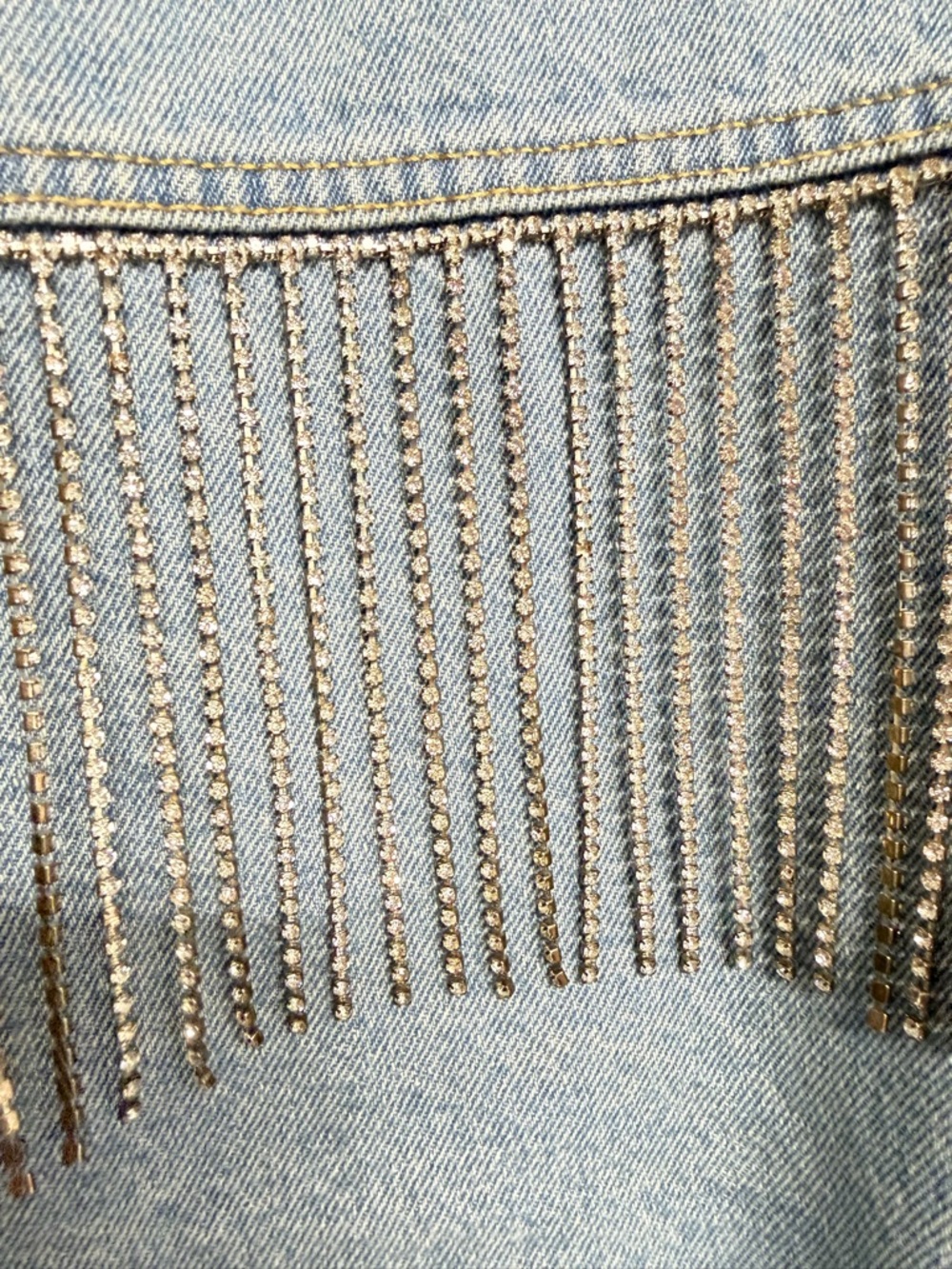 We The Free Light Blue Denim Jacket with Silver Hardware - Picture 7 of 10